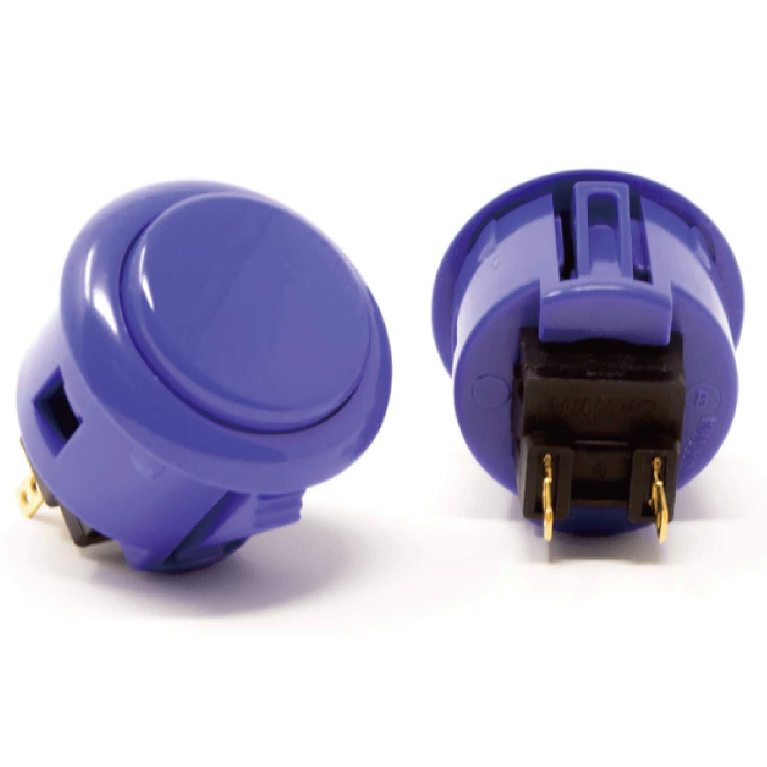 Original SANWA 2-Pack OBSF-30 30mm Arcade Push Buttons - Dark Blue Replacement Parts for JAMMA Arcade Cabinets & Fighting Game Controllers - Perfect for Street Fighter, Mortal Kombat & Retro Gaming Setups