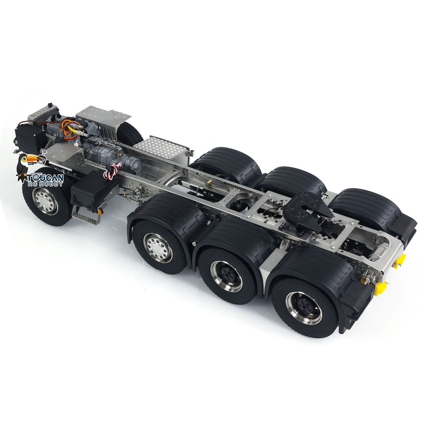 1/14 Scale 8x8 & 10x10 770S Metal Chassis for RC Tractor Truck - 3-Speed Transmission with Differential Lock Axles | Remote Control Model Car Parts for Off-Road Crawling & DIY Projects