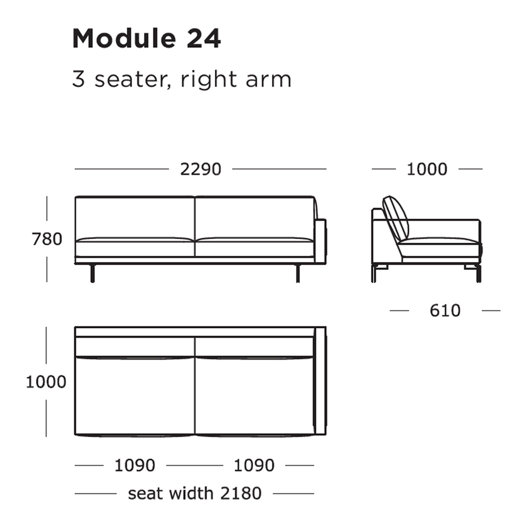 Modular Sofa Edge V1 - 17 to 24 Seating Configurations for Living Room, Lounge & Office Spaces