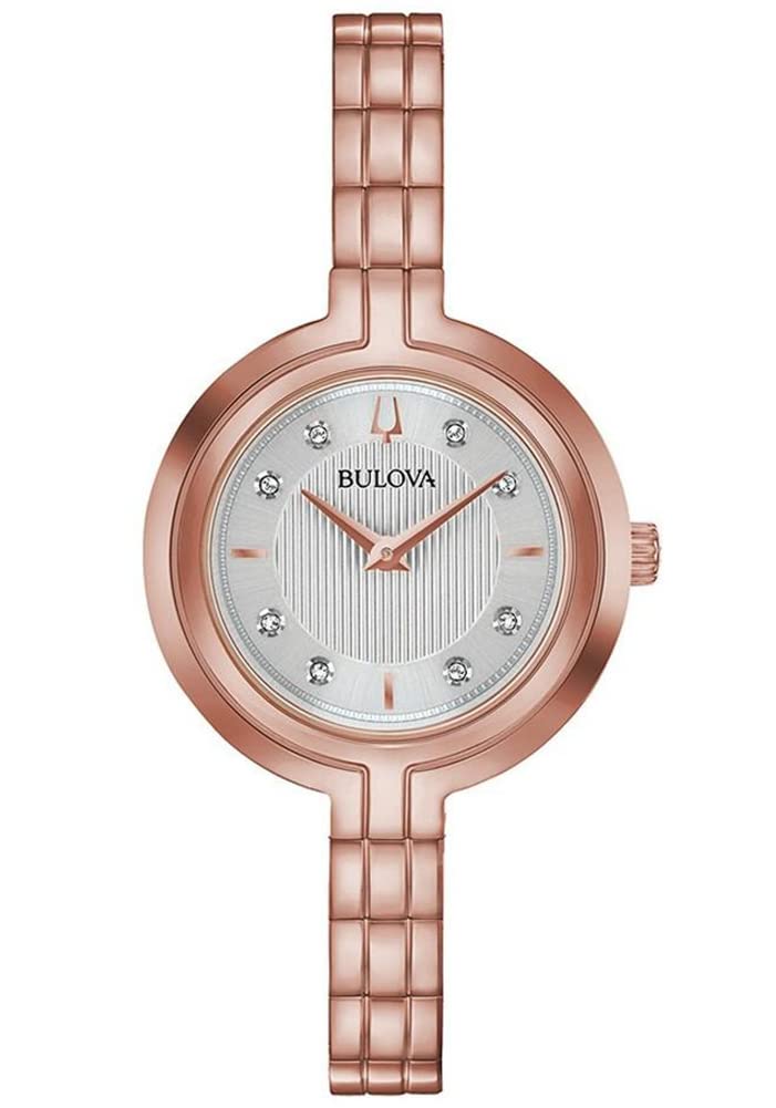 Bulova Ladies Rhapsody Diamond Quartz Bracelet Watch - Elegant Women's Dress Watch for Special Occasions & Evening Events