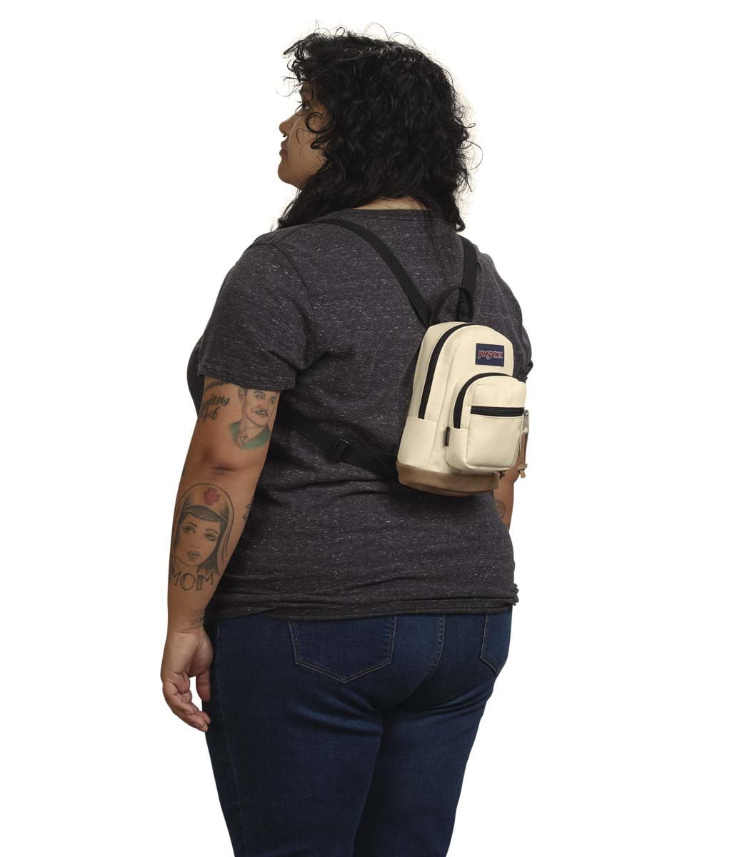JanSport Right Pack Mini Backpack - Lightweight & Durable School Bag for Women & Teens, Coconut Color - Perfect for School, Travel & Daily Use