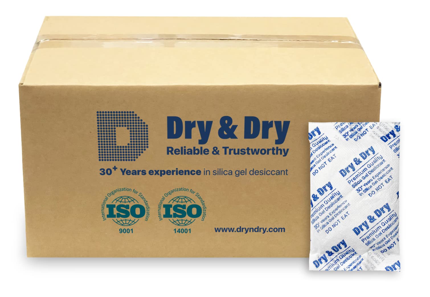 Dry & Dry 30 Gram [600 Packets] Rechargeable Silica Gel Desiccant Packs for Food Storage, Moisture Absorber for Electronics, Documents & Closet Protection - Bulk Silica Gel Packets for Long-Term Preservation
