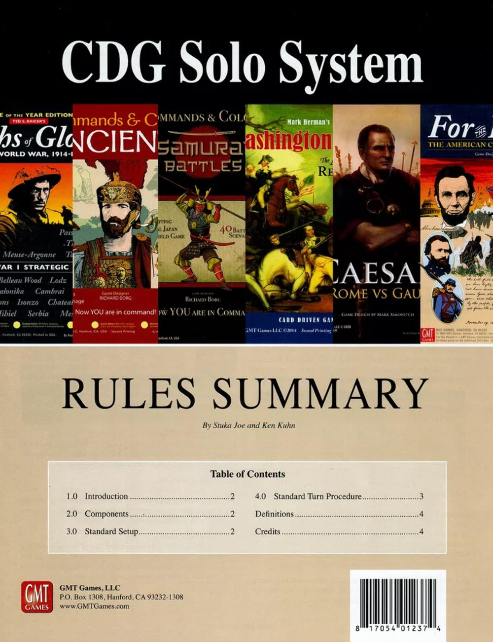 GMT Games GMT: CDG Solo System Kit, 2nd Edition - Solitaire Card Driven Game System for War Strategy Board Games | Perfect for Solo Play, Home Gaming & Strategy Enthusiasts