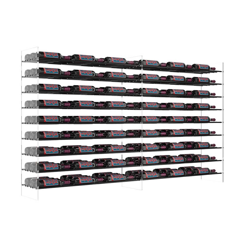 47-inch Evolution Wine Tower - Modern Metal & Acrylic Wine Rack for Kitchen, Dining Room, or Wine Cellar - Holds 28 Bottles - Space Saving Wine Storage Solution