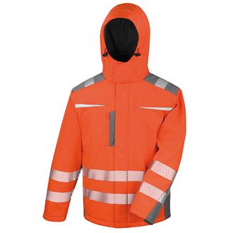 High Visibility Softshell Jacket - Result Dynamic Windproof & Waterproof Reflective Running Jacket for Men & Women - Perfect for Cycling, Jogging, and Outdoor Safety