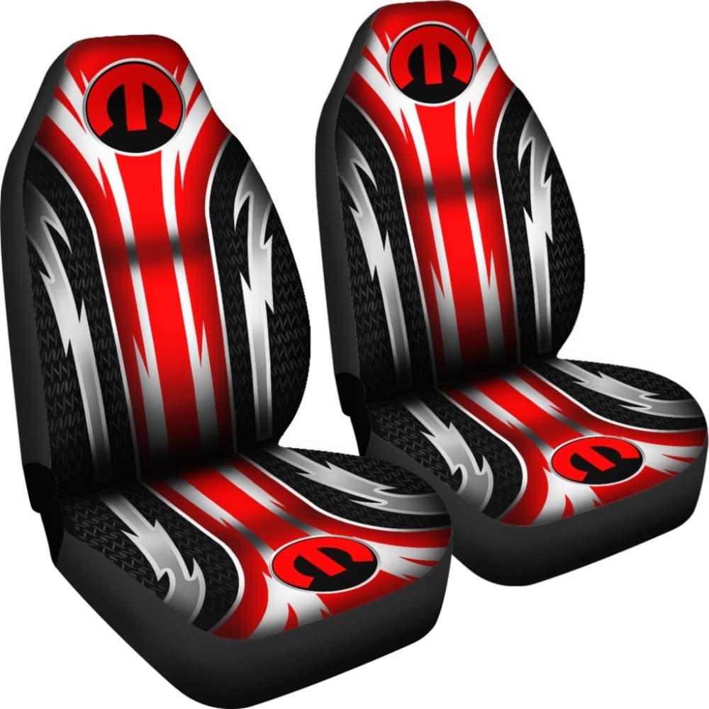 2-Piece Front Mopar Seat Covers in Red (Part #144627) - Perfect for Jeep Wrangler & Dodge Ram Interior Protection & Style Upgrade