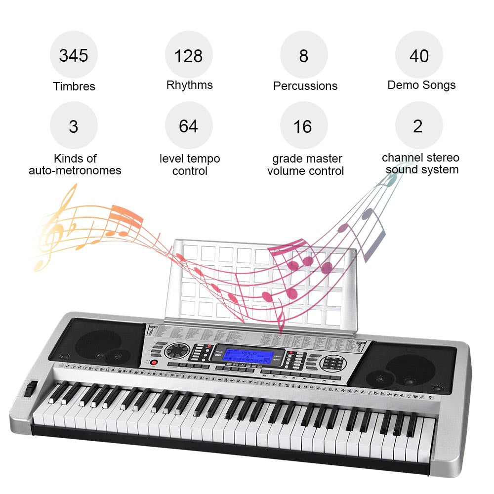 TheLAShop 61-Key Portable Electronic Keyboard Piano MK939 - Ideal for Beginners, Home Practice & Live Performances | Lightweight & Easy to Carry