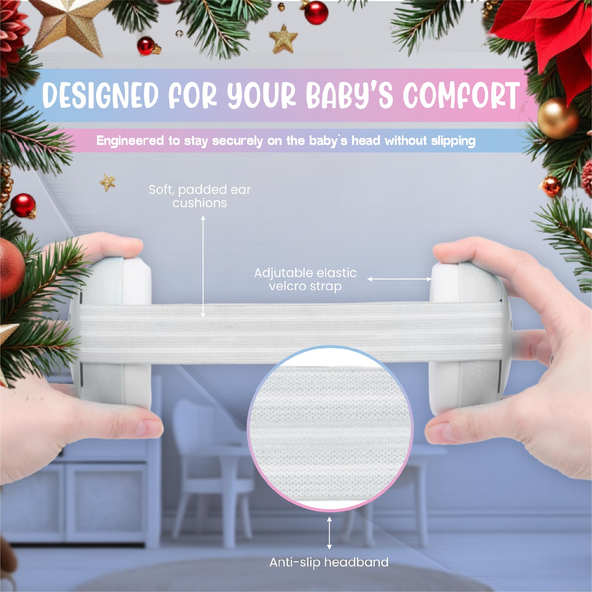 Baby Noise Cancelling Headphones - Soft Ear Muffs for Hearing Protection & Comfort - Perfect for Airplane Travel, Loud Events & Sensory Sensitivity