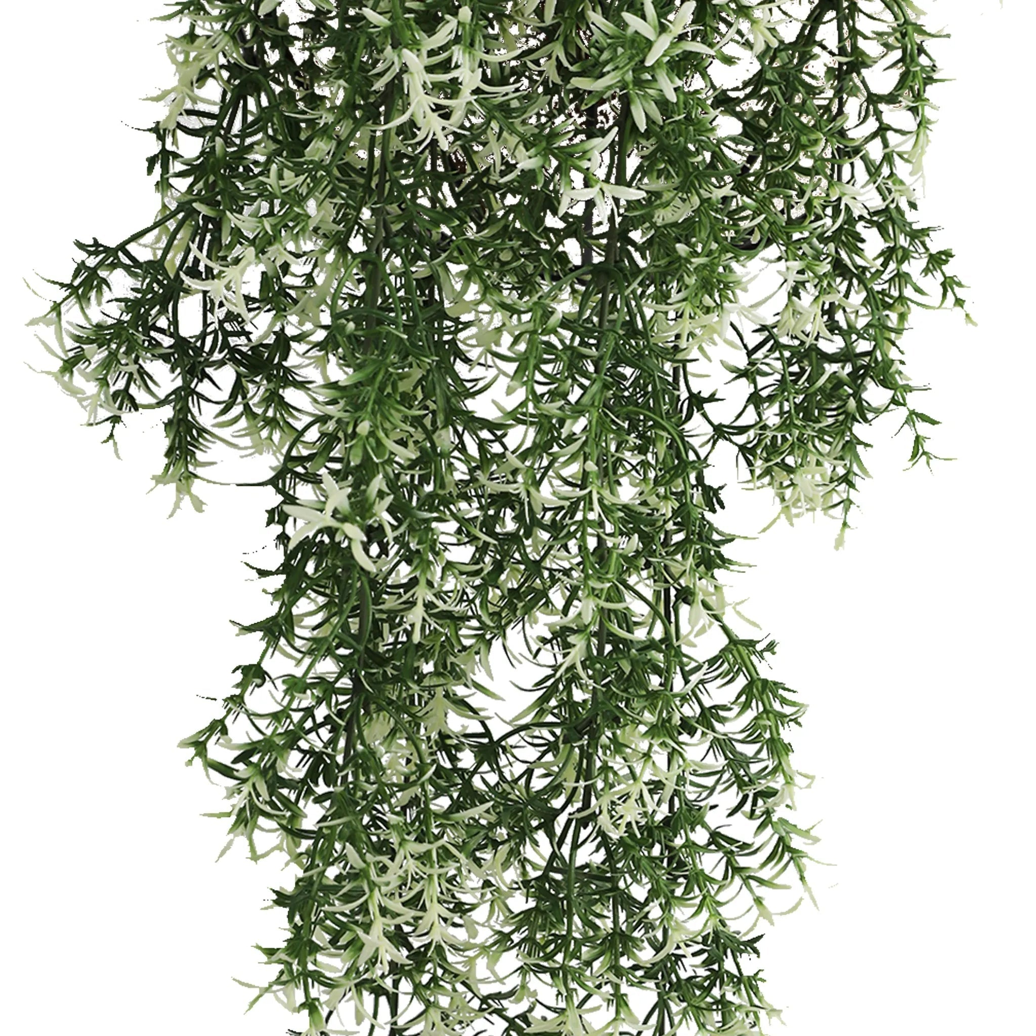 UV Resistant & Fire Safe Artificial Cascading Jasmine Vine - 20cm x 76cm Fake Flowers for Home Decor, Wedding, Garden, and Outdoor Use