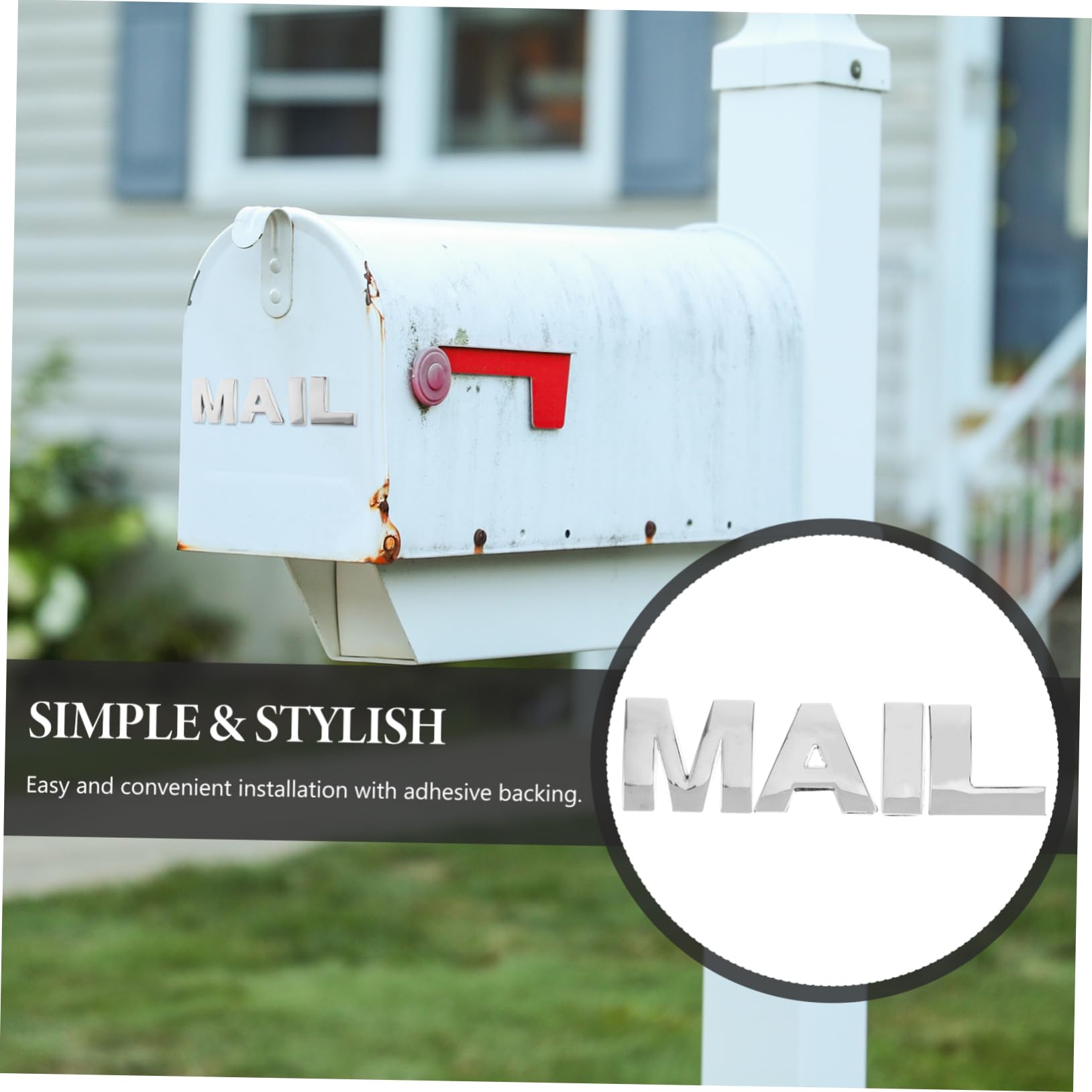 BESPORTBLE 3D Letters - 20 Pcs Mailbox Logo Emblems & Car Stickers - Waterproof Vinyl Letter Stickers for Mailbox, Vehicles, Windows - Perfect for Home Decor, Business Branding & Personalized Gifts