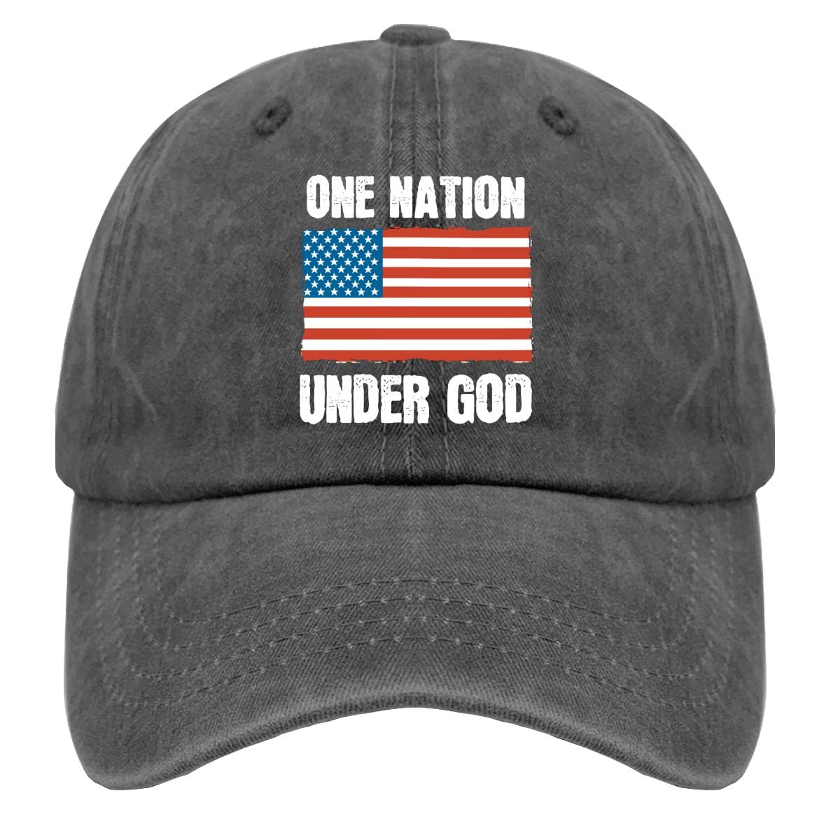 Vintage Dad Hats for Women & Men - One Nation Under God Baseball Cap - Flex Fit Cotton Adjustable Hat for Hiking, Outdoor Sports & Casual Wear