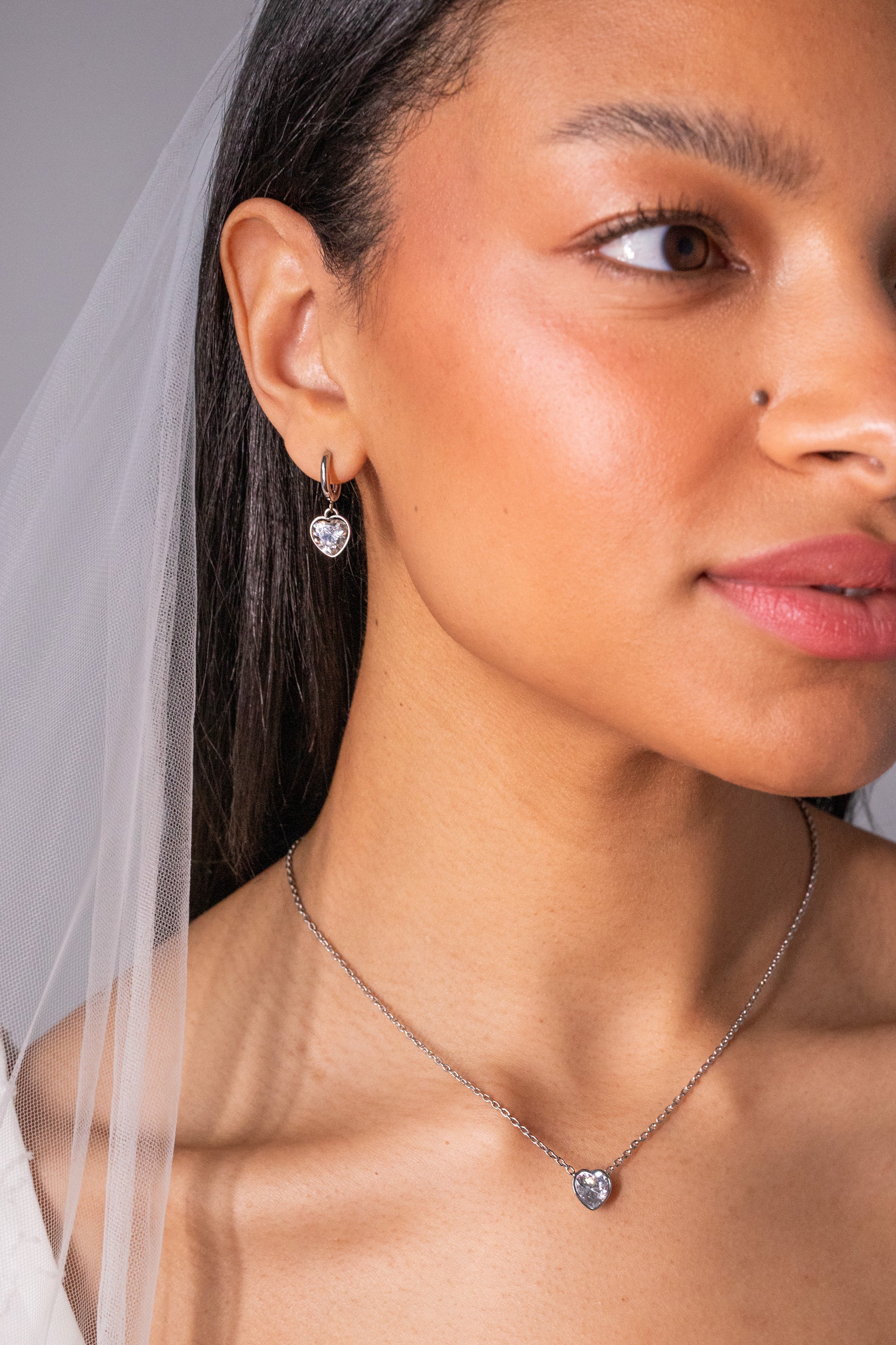 Crystal Heart Huggie Hoop Earrings for Women - Dainty Gold Plated Huggie Earrings for Everyday Wear - Perfect Gift for Valentine's Day, Anniversary & Special Occasions