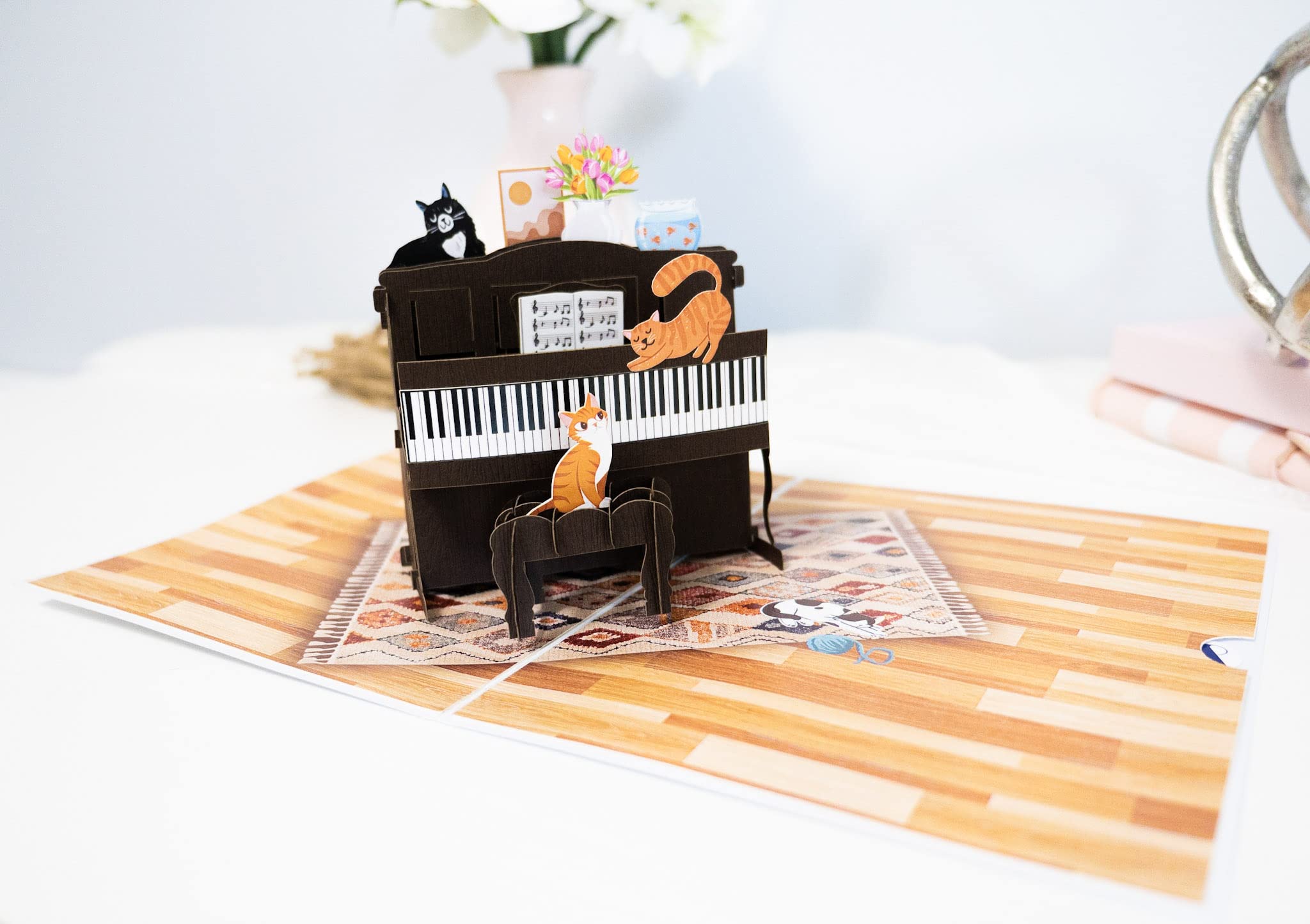 Funny Cat Pop Up Birthday Card - Blank Cat Greeting Card with Envelope - Perfect for Cat Lovers, Cat Moms, Birthdays, Thinking of You, Retirement, Get Well & Thank You - Great for Cat Themed Parties, Office Gifts & Special Occasions