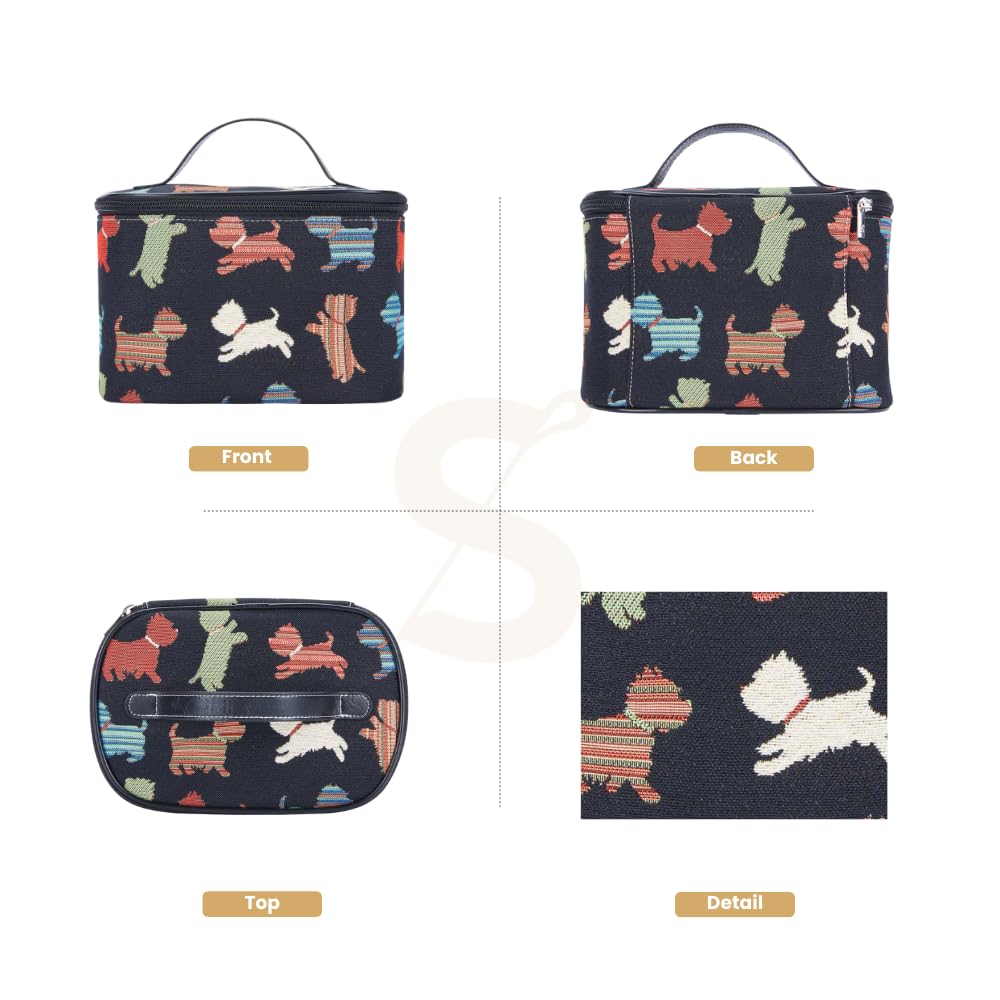 Signare Women's Vanity Bag - Waterproof Toiletry Case & Makeup Organizer with 14 Stylish Designs - Perfect for Travel, Gym, and Home Storage