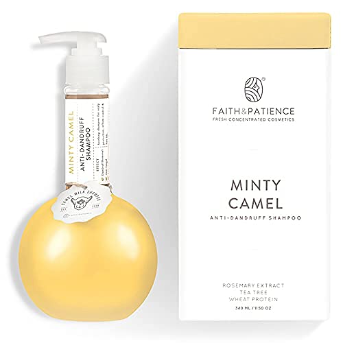 Faith & Patience Minty Camel Anti-Dandruff Shampoo 340ml - Soothing Scalp Care for Dry, Itchy Scalp - Perfect for Daily Use & Hair Revitalization