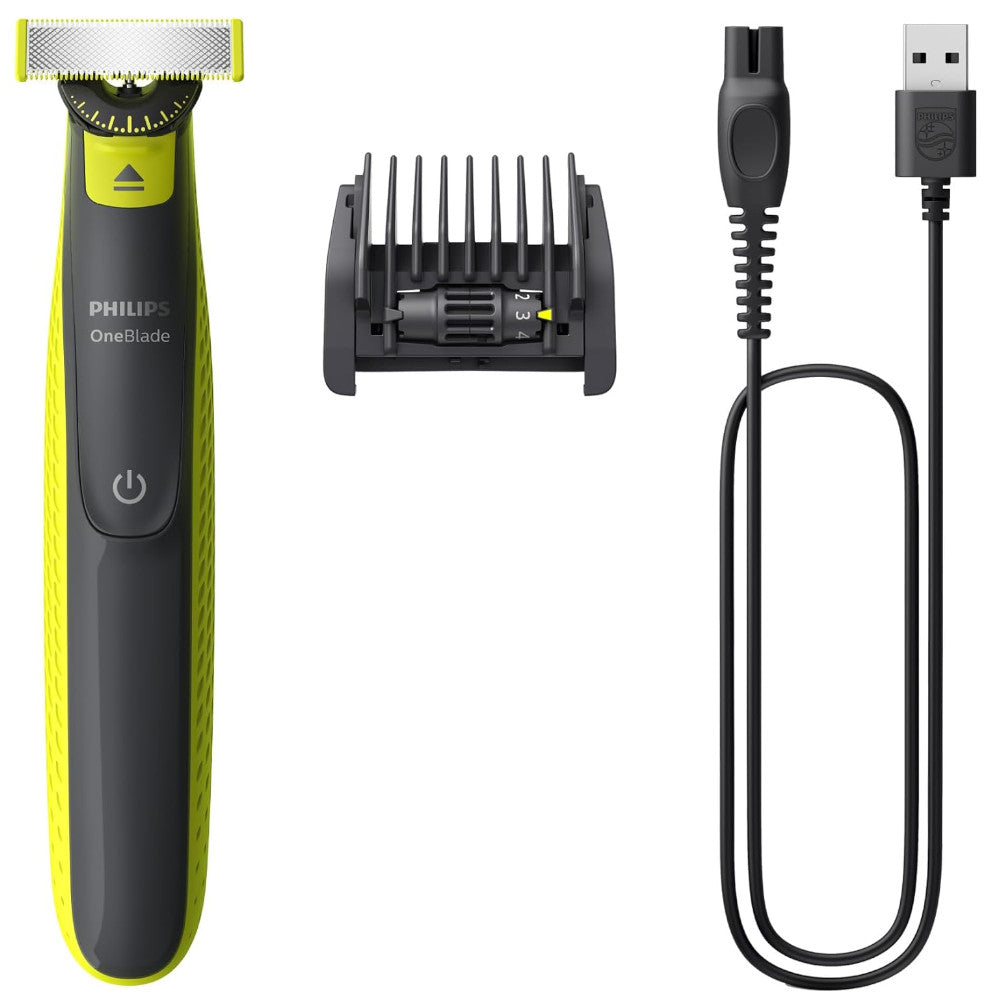 PHILIPS QP2724/22 OneBlade 360 Face Trimmer for Men - Waterproof Electric Shaver with Multiple Attachments - Perfect for Travel, Gym & Daily Grooming