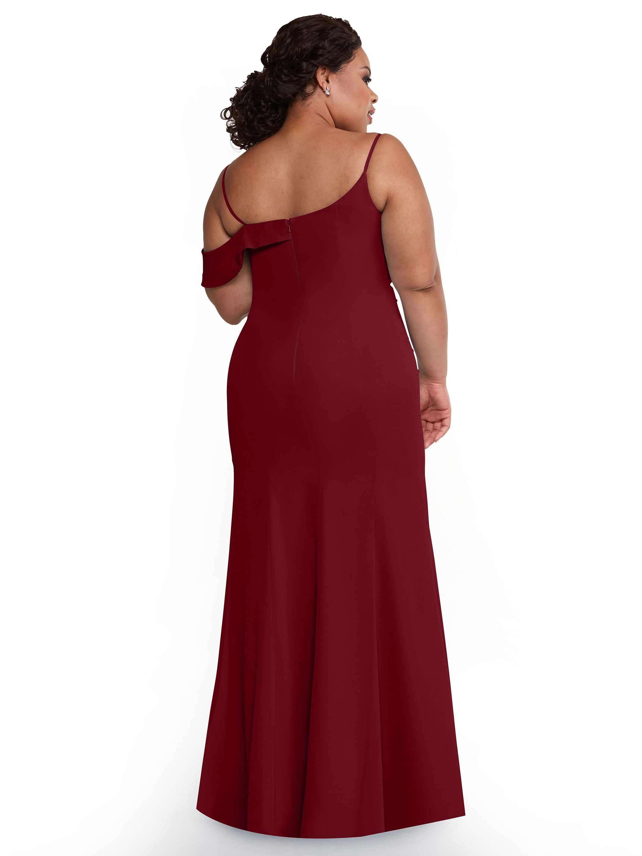 Elegant One Shoulder Fit and Flare Chiffon Bridesmaid Dress 80153 - Perfect for Weddings, Proms & Formal Events