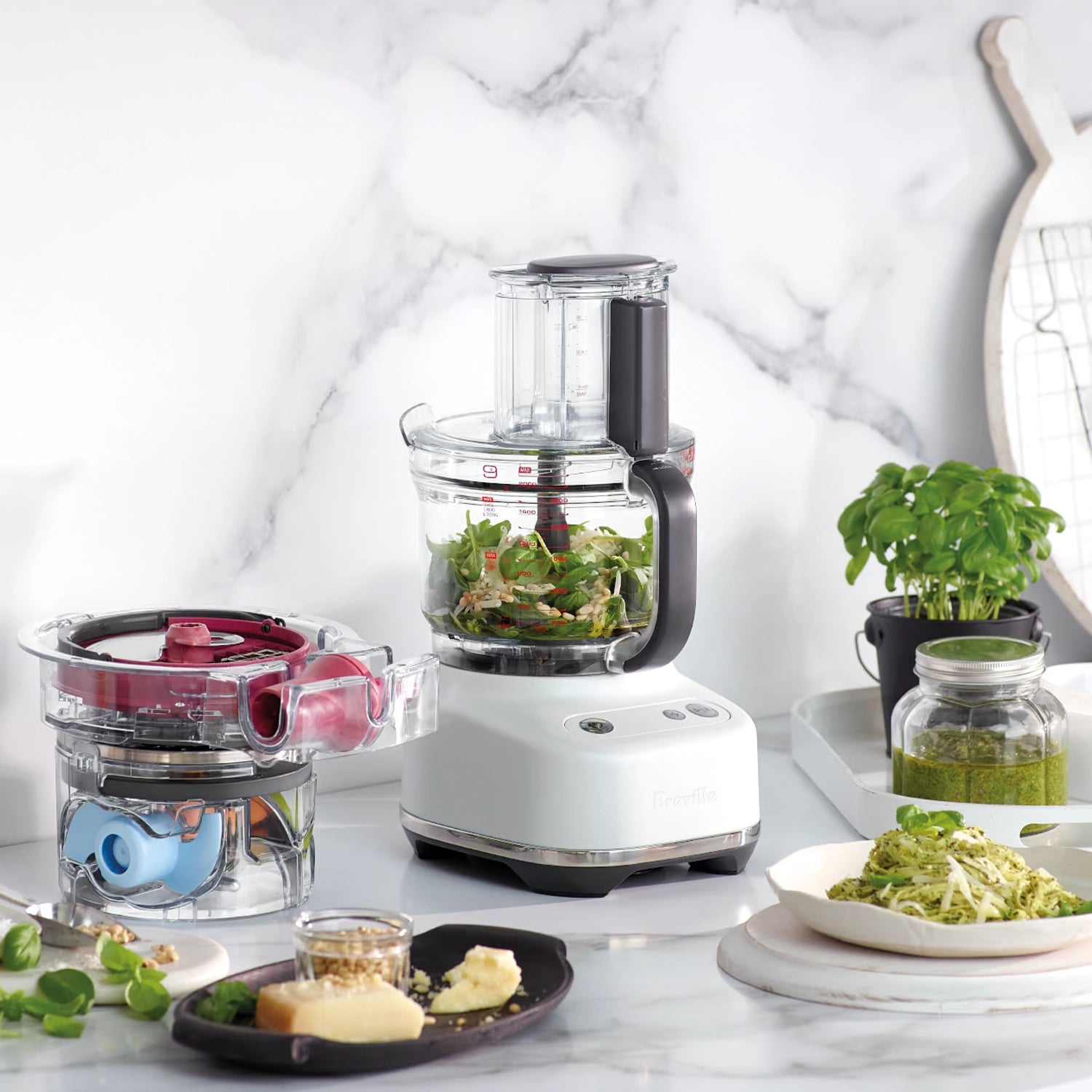 Breville Paradice 9-Cup Food Processor - BFP638BSS Stainless Steel | Perfect for Meal Prep, Dough Kneading & Vegetable Chopping | Compact Kitchen Appliance for Home Cooking