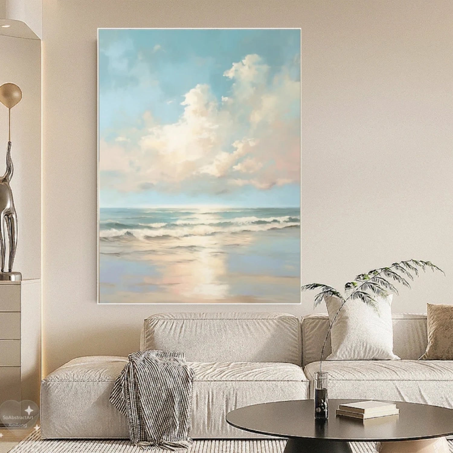 Ocean and Sky Painting #OS 233 - Stunning Coastal Wall Art for Living Room, Bedroom & Office Decor