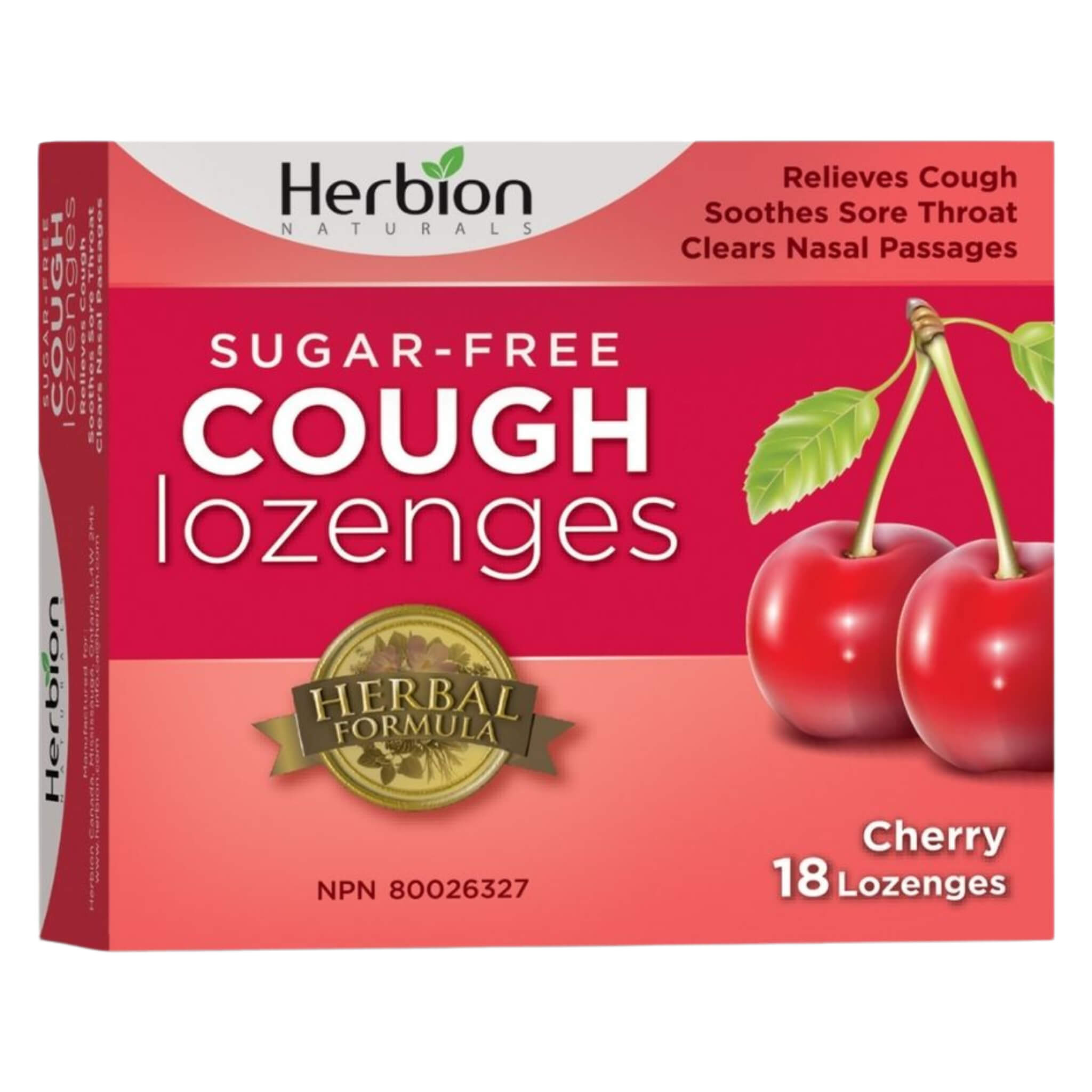 Sugar-Free Cough Lozenges for Sore Throat Relief - Soothing Honey Lemon Flavor - Day & Night Use at Home, Work or Travel
