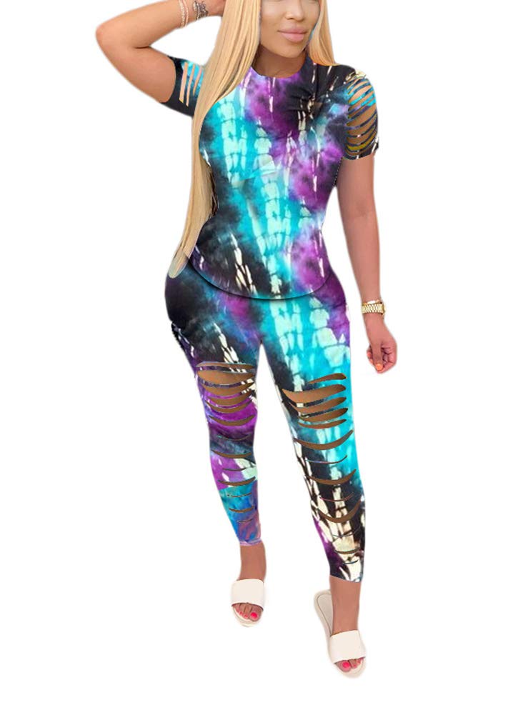 Women's 2-Piece Sports Outfit Set - Short Sleeve Pullover Sweatshirt & Long Pants Sweatsuit for Yoga, Gym, Running & Casual Wear