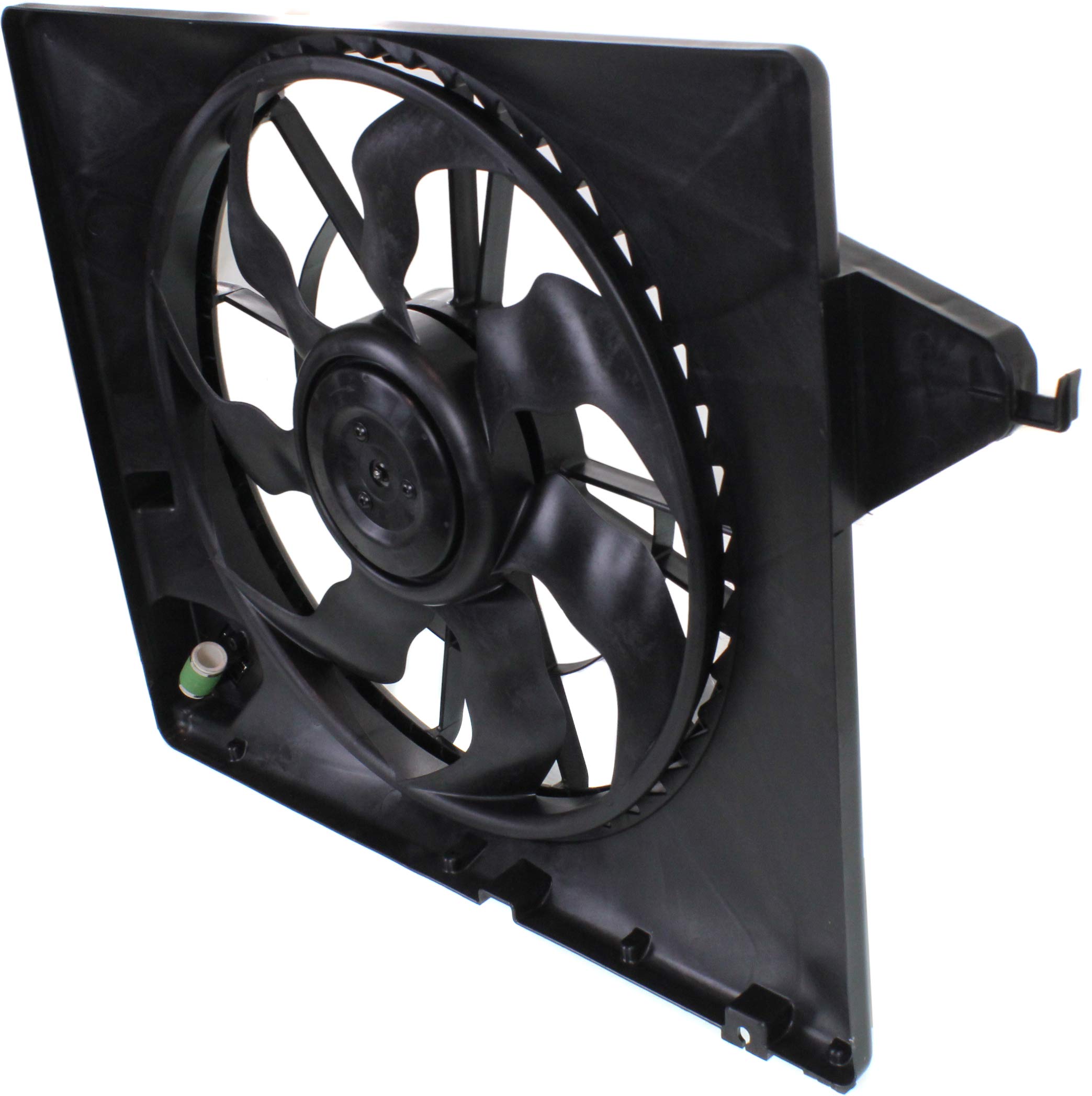 Go-Parts Radiator Fan Assembly Compatible with Hyundai Santa Fe 2010-2012 & Kia Sorento 2011-2015 - Includes Resistor - Direct Replacement for 2011-2014 Models - Perfect for Engine Cooling System Repair and Maintenance