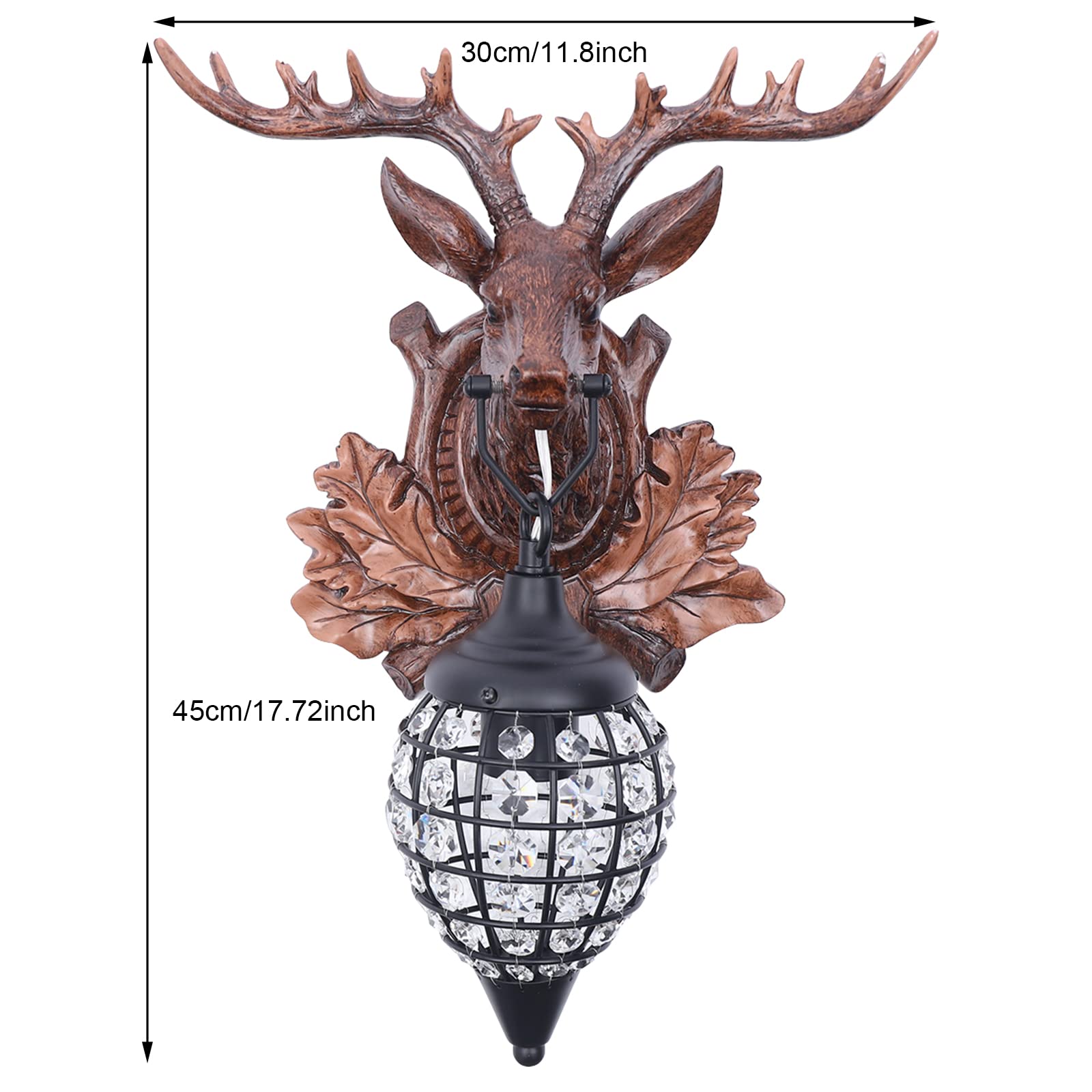 Antler Wall Sconces - Rustic Deer Antler Candle Holders & Wall Lights for Bedroom, Bathroom, Hallway - Crystal Antler Home Decor Lighting Fixtures (Set of 2) | Perfect for Cabin, Lodge, Farmhouse & Western Style Interior Decorating