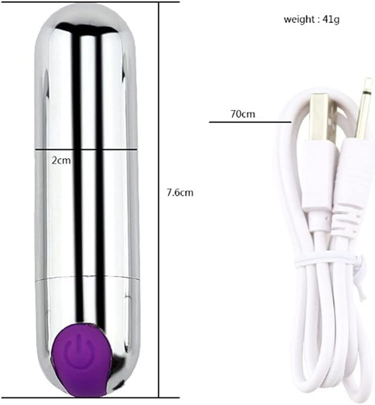 2024 Powerful Clitoral Stimulator for Women - Silent Bullet Vibrator with Handle, Rechargeable Adult Toy for Sensual Pleasure & Body Training (48/59 * 21mm) - Perfect for Solo Play & Couples Intimacy