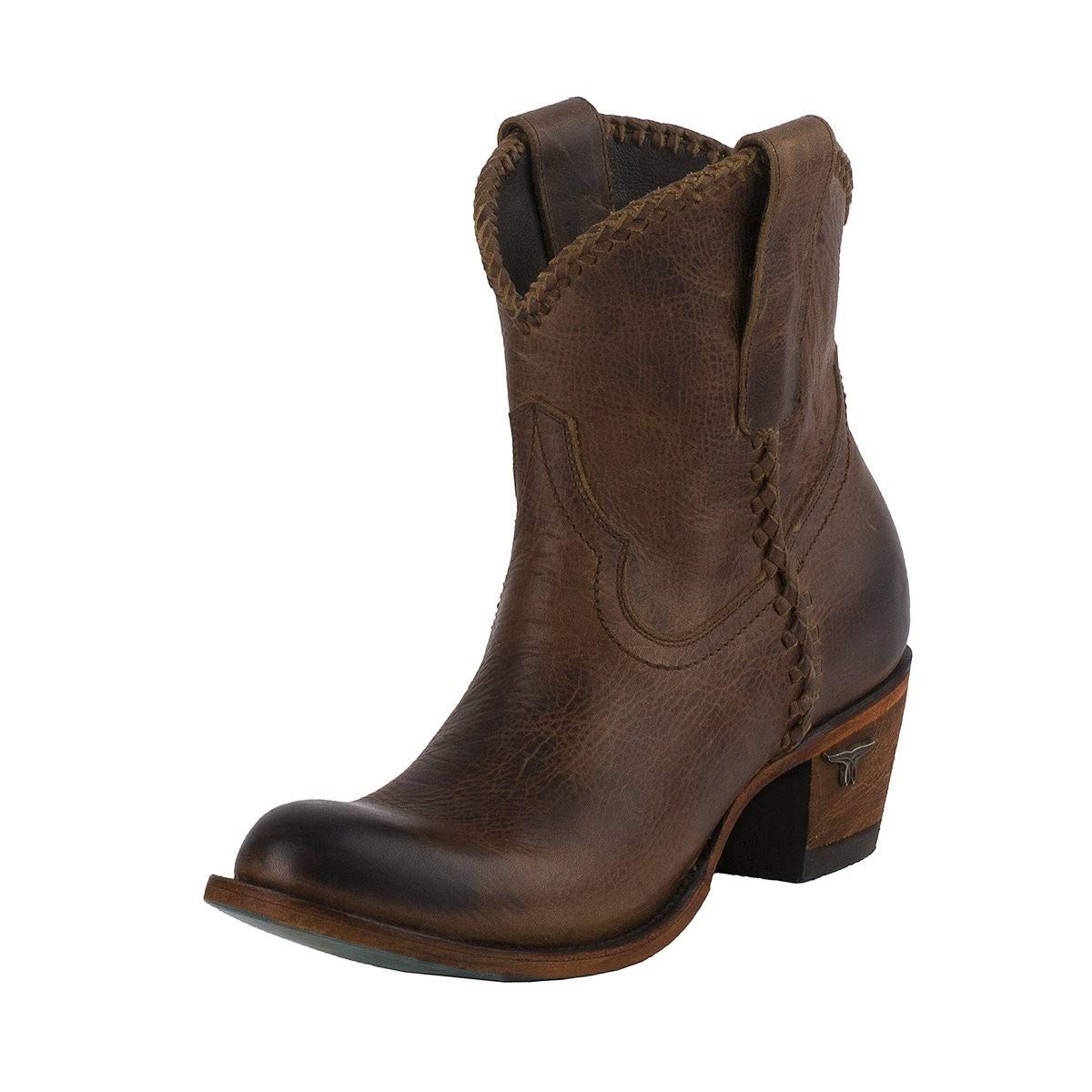 Lane Women's Plain Jane Cognac Ankle Boots Round Toe Honey Color Size 10 M - Perfect for Fall Outfits, Office Wear & Casual Style