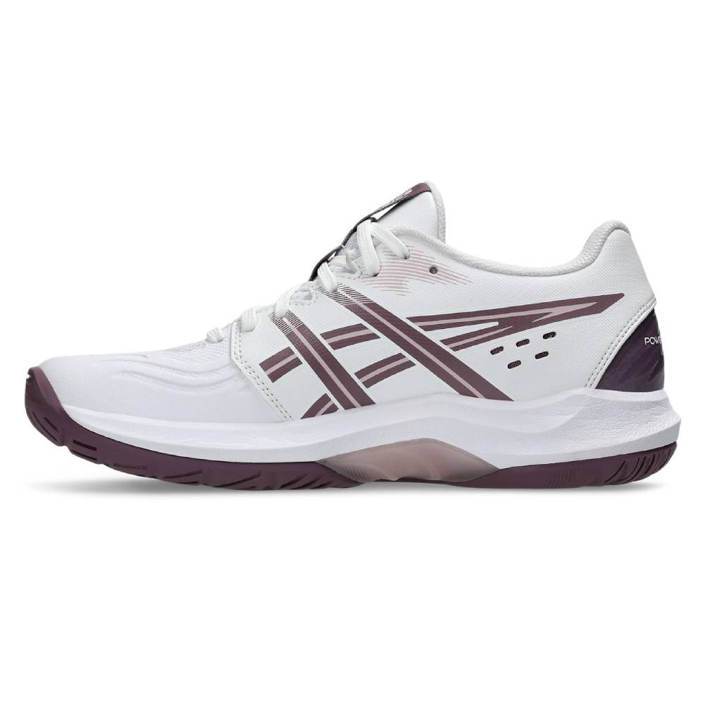 ASICS Powerbreak FF Women's Indoor Court Shoes - White/Dusty Mauve - Volleyball & Badminton Shoes for Women - Perfect for Indoor Sports & Gym Training