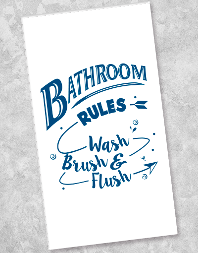 Bathroom Rules Arrow Guest Towel Napkins - 36 Count Cotton Decorative Hand Towels for Guest Bathroom, Perfect for Home Decor and Housewarming Gifts