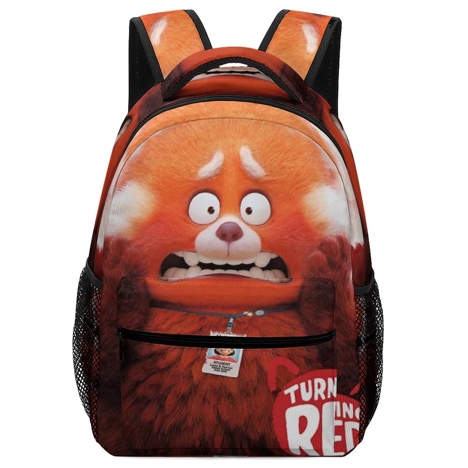 Zqiyhre Cartoon Turn Red Anime Print Mini Laptop Backpack - Lightweight School Bag for Students, Travel & Daily Use | Perfect for College, Work & Commuting