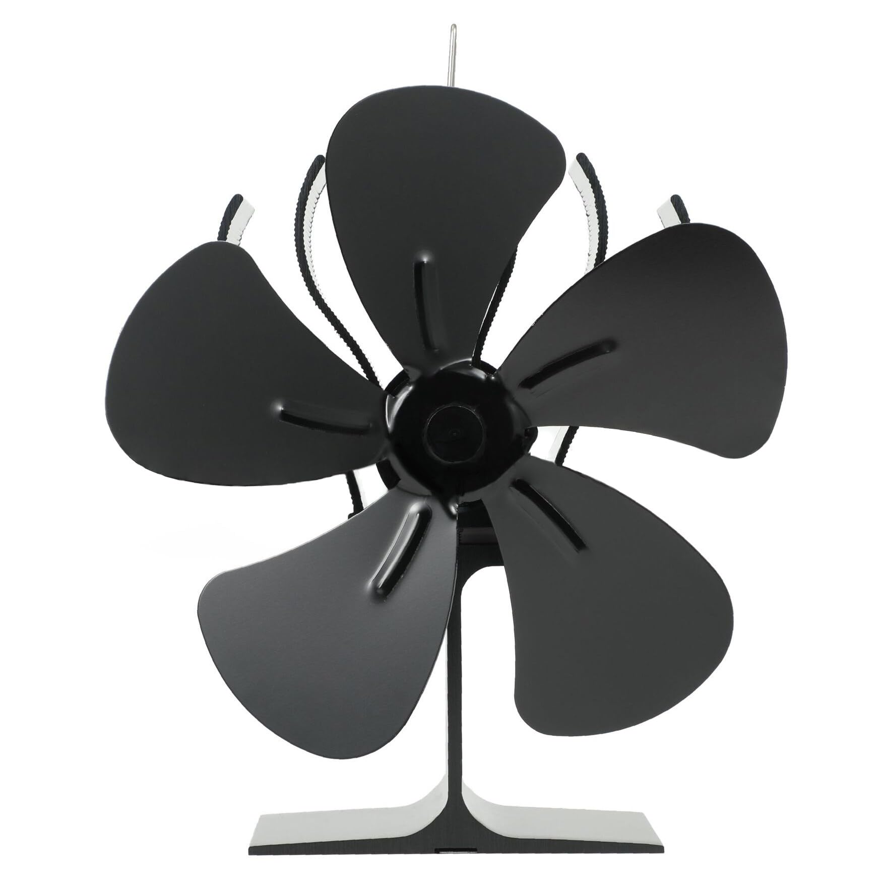 5-Blade Heat-Powered Fireplace Fan - Silent Wood Stove Fan for Efficient Warm Air Circulation - Non-Electric Stove Fan for Home, Living Room & Kitchen Fireplaces - Perfect for Cozy Winter Heating & Energy Savings
