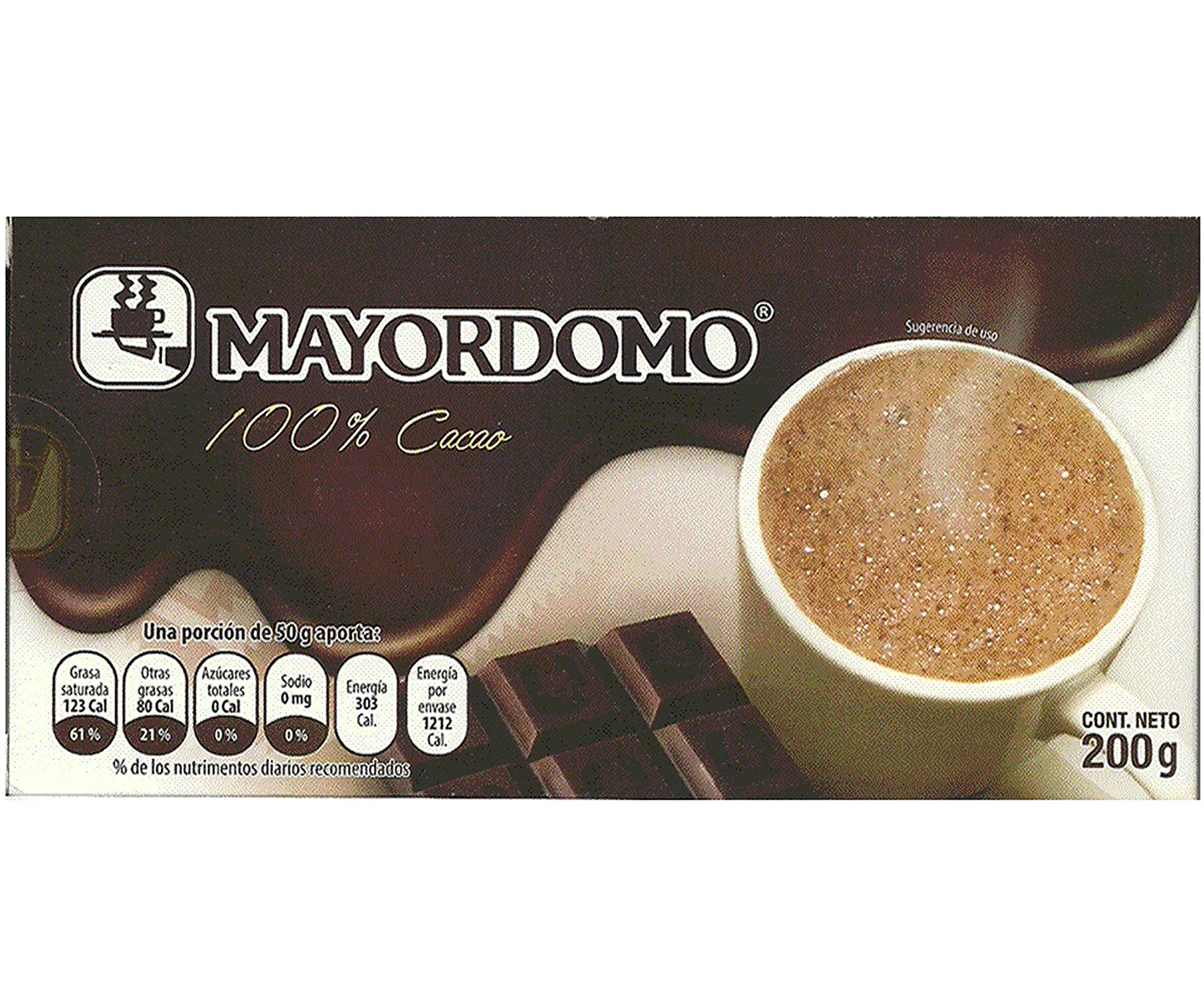 Authentic Oaxacan Chocolate El Mayordomo - 100% Pure Cacao (200g) | Rich Mexican Hot Chocolate for Baking, Desserts & Traditional Drinks