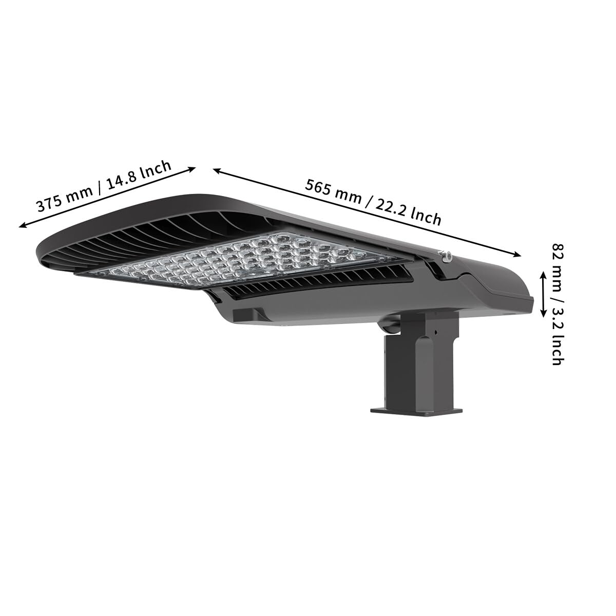 150W LED Shoebox Light 19000LM Outdoor Flood Light 5000K IP65 Waterproof - Commercial & Street Lighting for Parking Lots, Stadiums, Roadways, Yards - Arm Mount for Square Pole Installation