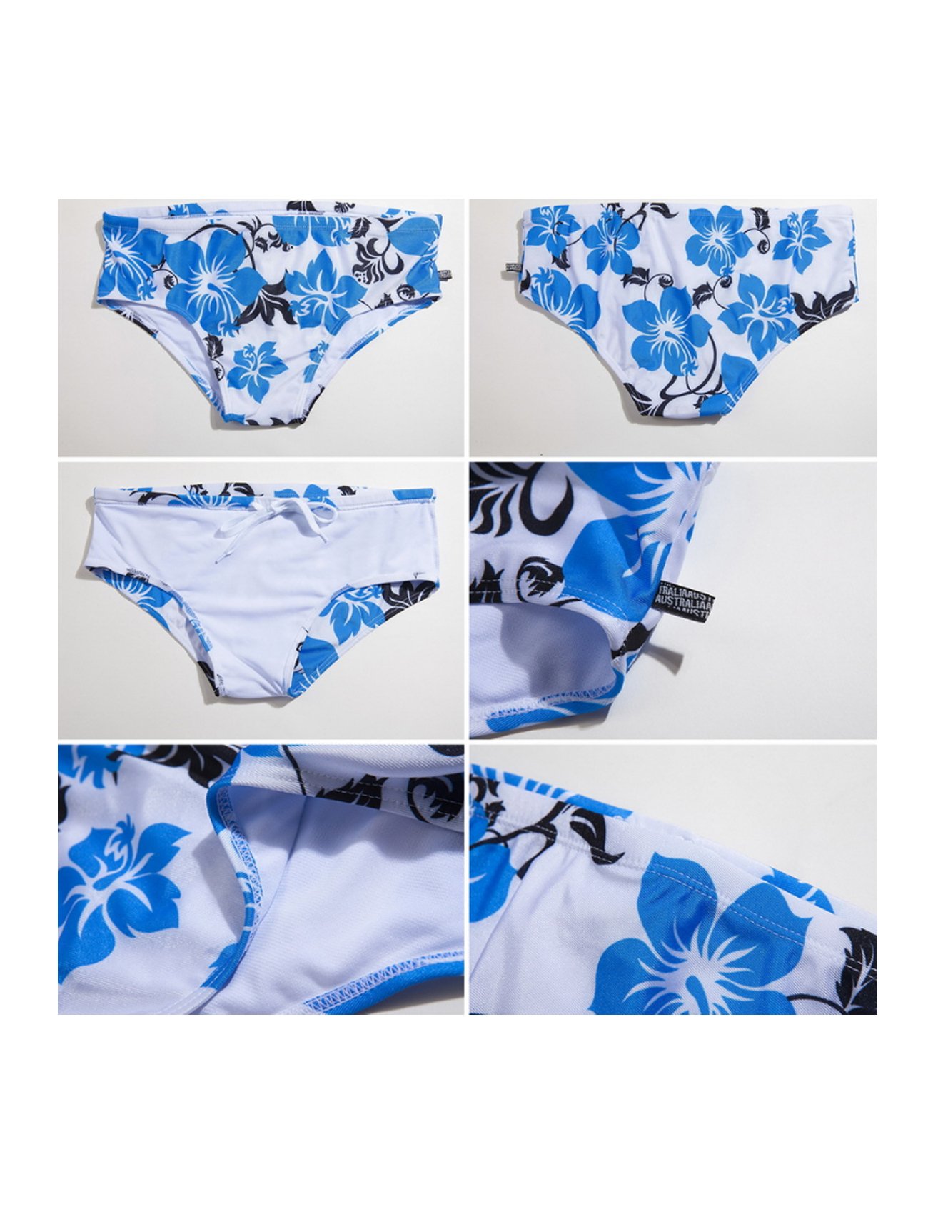 Men's Low Rise Swim Shorts - Quick Dry, Comfortable & Stylish Triangle Design with Colorful Scenery Print | Perfect for Beach, Pool & Summer Vacation