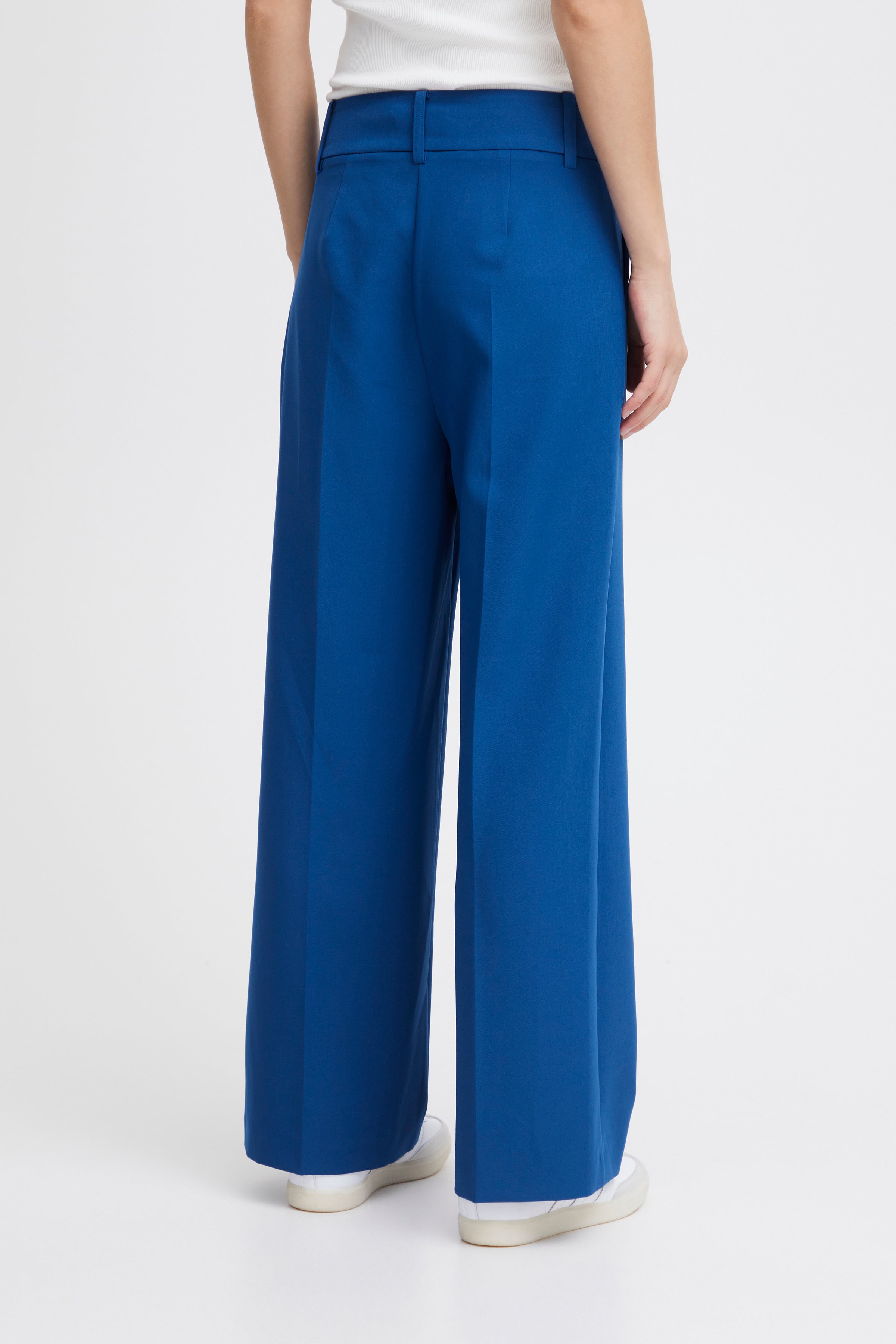 LEXI TROUSERS for Women - High Waist Blue Casual Pants | Perfect for Office, Travel & Everyday Wear