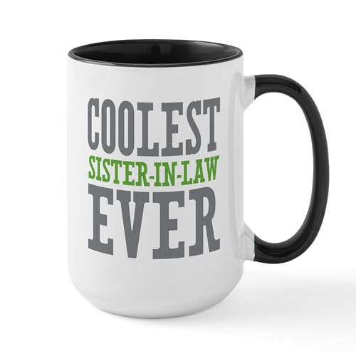 White/Black Inside - Coolest Sister In Law Ever Large Mug