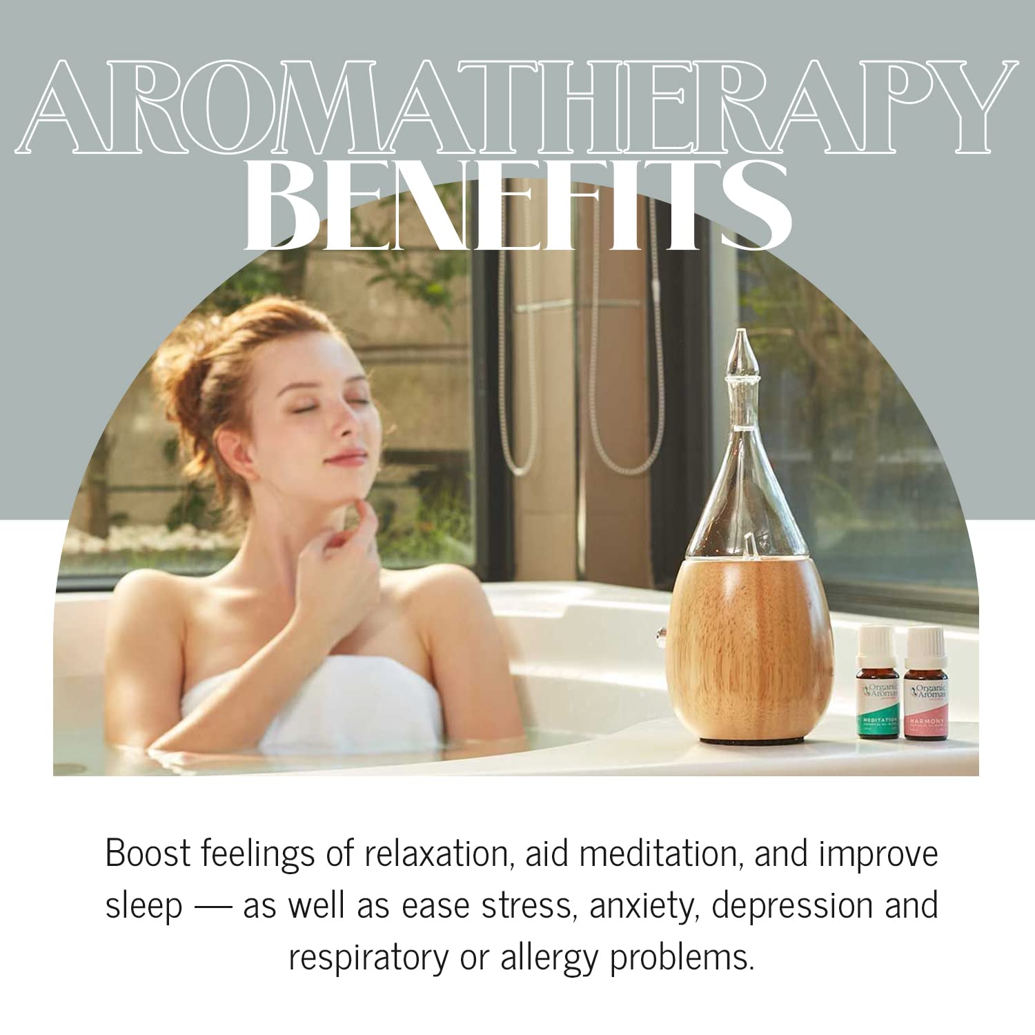 Organic Aromas Raindrop 3.0 Ultrasonic Essential Oil Diffuser - Touch Sensor, MagConnect Cord & Adapter - White Aromatherapy Humidifier for Home, Office, Yoga & Spa Relaxation