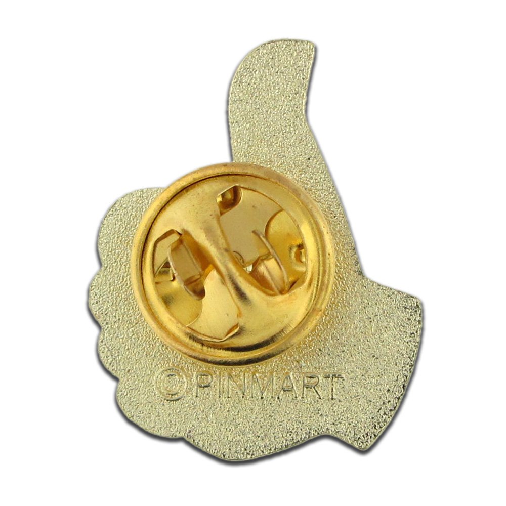 PinMart Gold Plated Thumbs Up Lapel Pin - Job Well Done & Good Work Award - Perfect for Employee Recognition, Work Anniversaries & Motivational Gifts