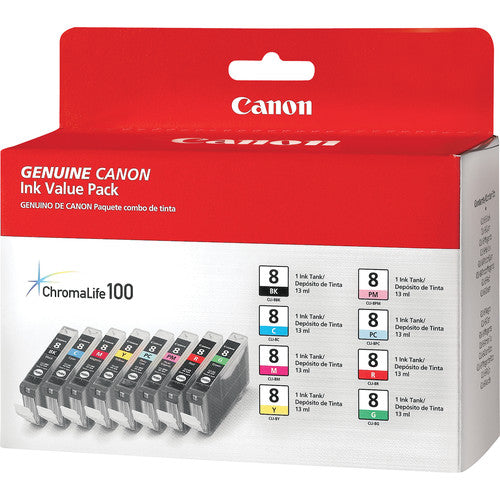 Canon CLI-8 8-Color Multi Ink Cartridge Pack - High-Quality Replacement Ink for Canon Printers | Perfect for Home, Office & Photo Printing