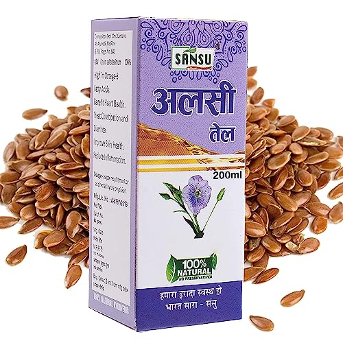 Organic Cold-Pressed Flaxseed Oil 200ml | Rich in Omega-3 | Perfect for Salad Dressing, Smoothies & Skin Care