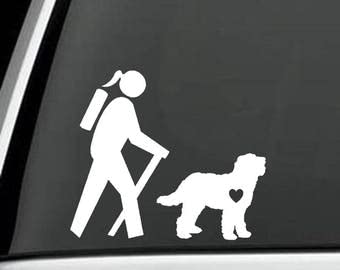 Labradoodle Dog Mom Vinyl Sticker - Waterproof Decal for Pet Lovers, Hikers & Labrador Owners - Perfect for Laptops, Water Bottles & Car Windows