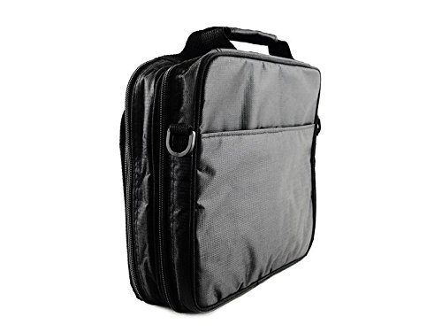 Samsung Ativ Tab Deluxe Tablet Case - Dual Compartment Protective Bag with Handle by TGC (Electric Purple & Black) - Perfect for Business Travel, School & Daily Commute