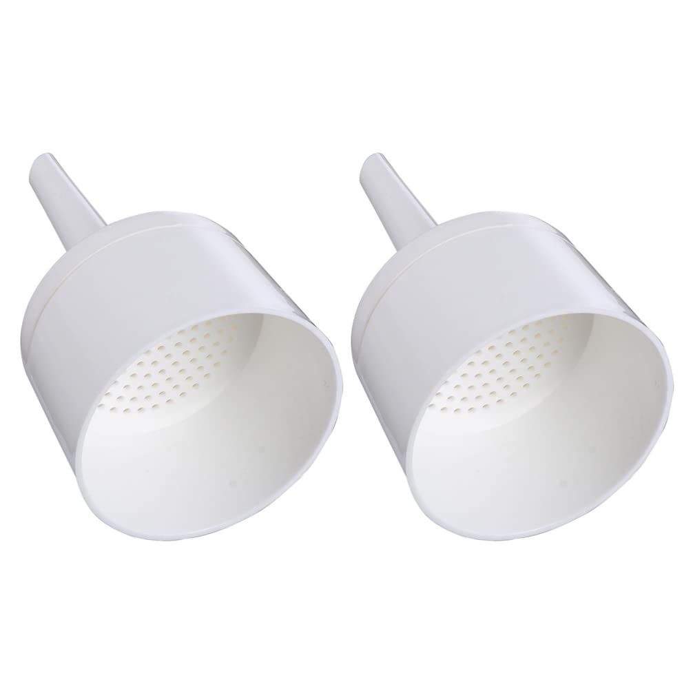 Premium 2-Pack PP Plastic Buchner Funnel Set - 70mm Lab Filter Funnel with Filter Paper for Chemistry Experiments, Vacuum Filtration & Scientific Research