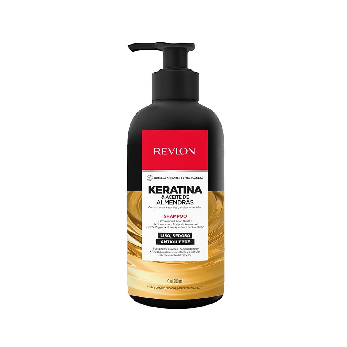 Revlon Almond Oil Shampoo with Amino Acids & Keratin for Dry, Damaged Hair – Deep Moisturizing & Repair Treatment for Shiny, Healthy Hair at Home or Salon