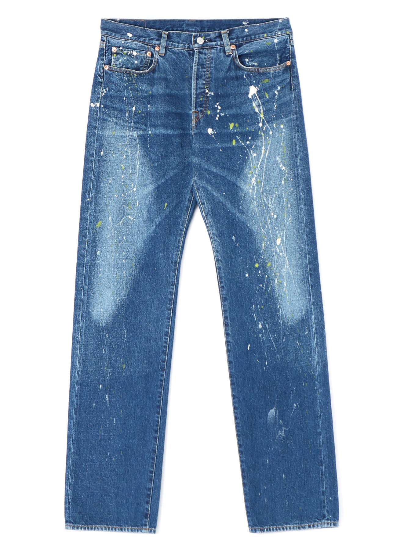 12oz Denim Paint Splattered Jeans - Distressed Vintage Style for Men & Women | Perfect for Casual Wear, Street Fashion & DIY Customization