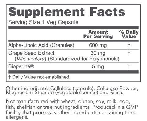 Premium 600mg Alpha Lipoic Acid Supplement - High Potency Antioxidant for Energy & Nerve Support - Ideal for Daily Wellness & Anti-Aging Routine