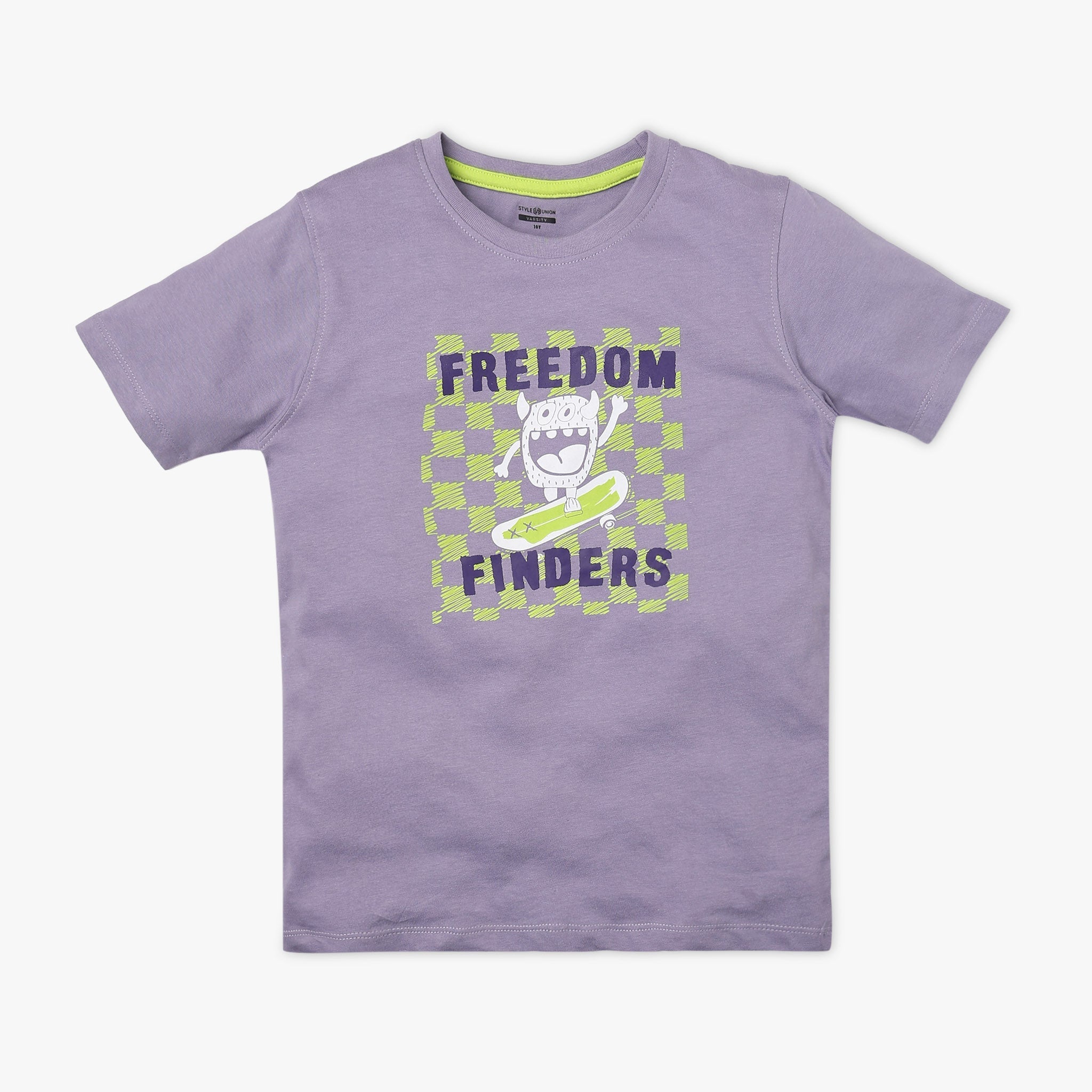 Boys' Regular Fit Printed T-Shirt - Soft Cotton Short Sleeve Tee for School, Play & Everyday Wear | Trendy Kids Graphic Tops
