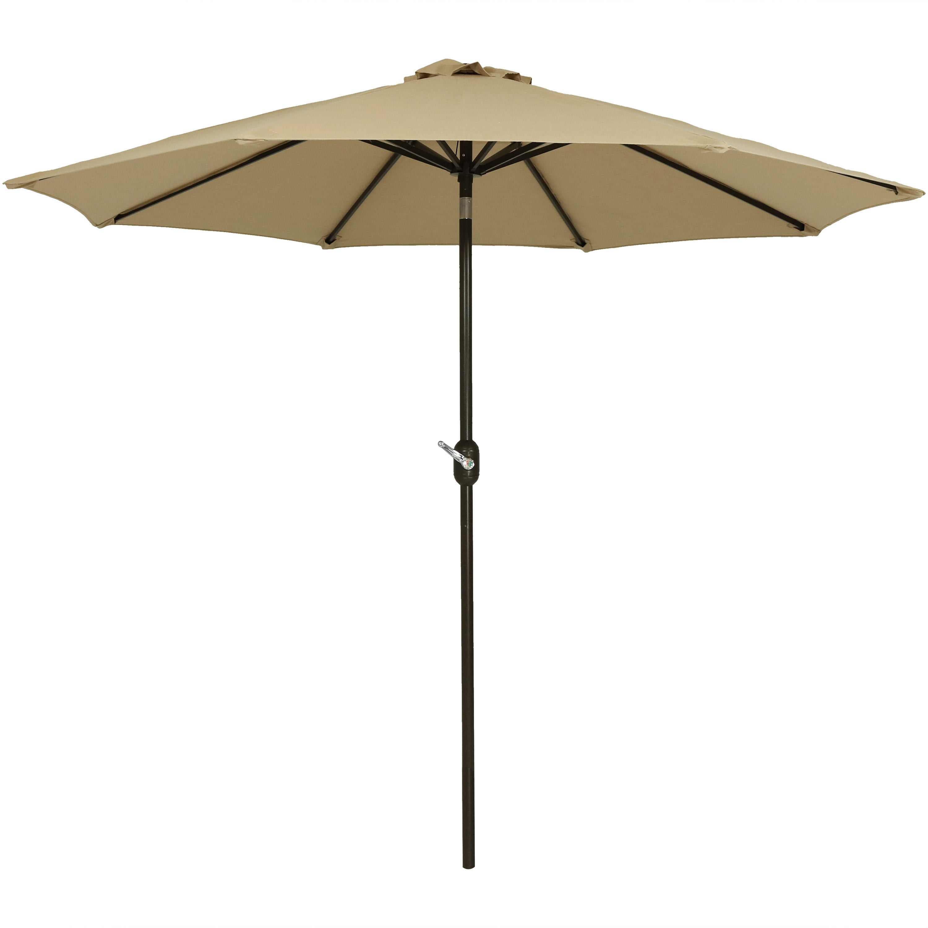 Sunnydaze 9-Foot Aluminum Patio Umbrella with Auto Tilt & Crank - Waterproof Sunbrella Fabric for Outdoor Dining, Poolside, and Garden Shade